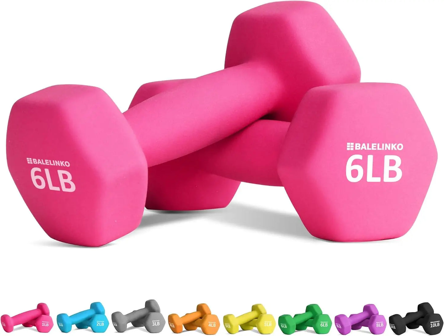 Pair of 6 LB Home Gym Dumbbells Weights Strength Training/Yoga/Pilates