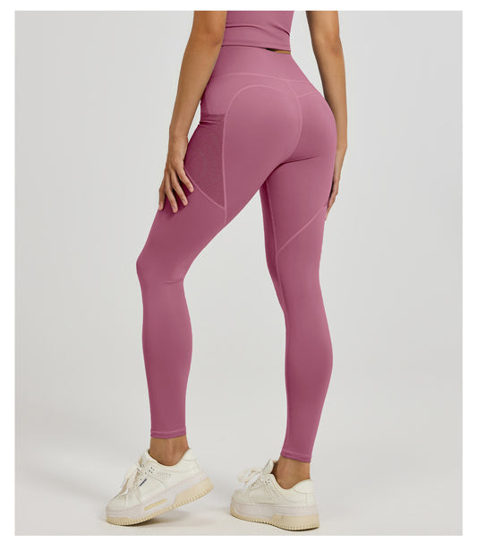 2 Pack Women's High Waisted Breathable Yoga Leggings Sports Pants