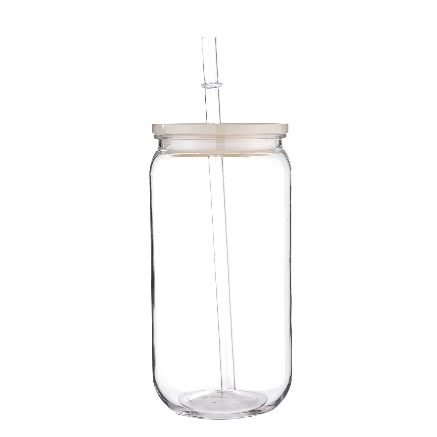 Clear 16 OZ Plastic Cup/Straw With Colored Lid
