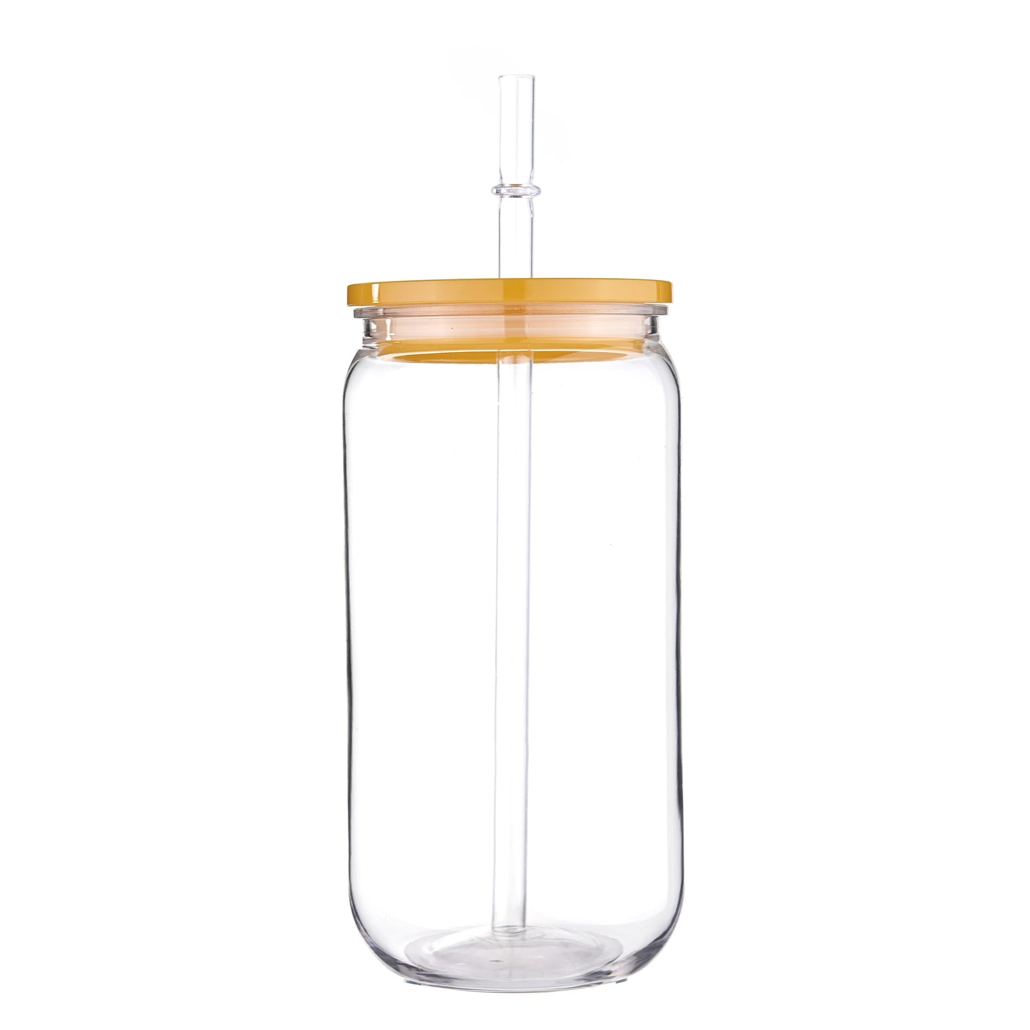 Clear 16 OZ Plastic Cup/Straw With Colored Lid