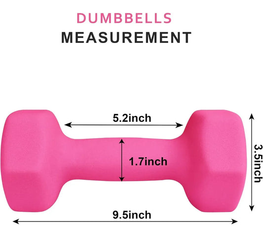 Set of 12lb Neoprene Dumbbells with Anti-Slip Grip - Home Gym, Yoga, Weight Lifting