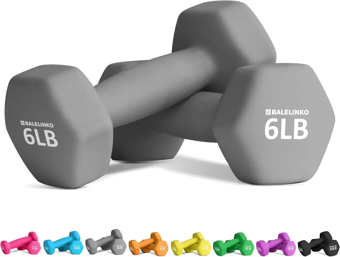 Pair of 6 LB Home Gym Dumbbells Weights Strength Training/Yoga/Pilates