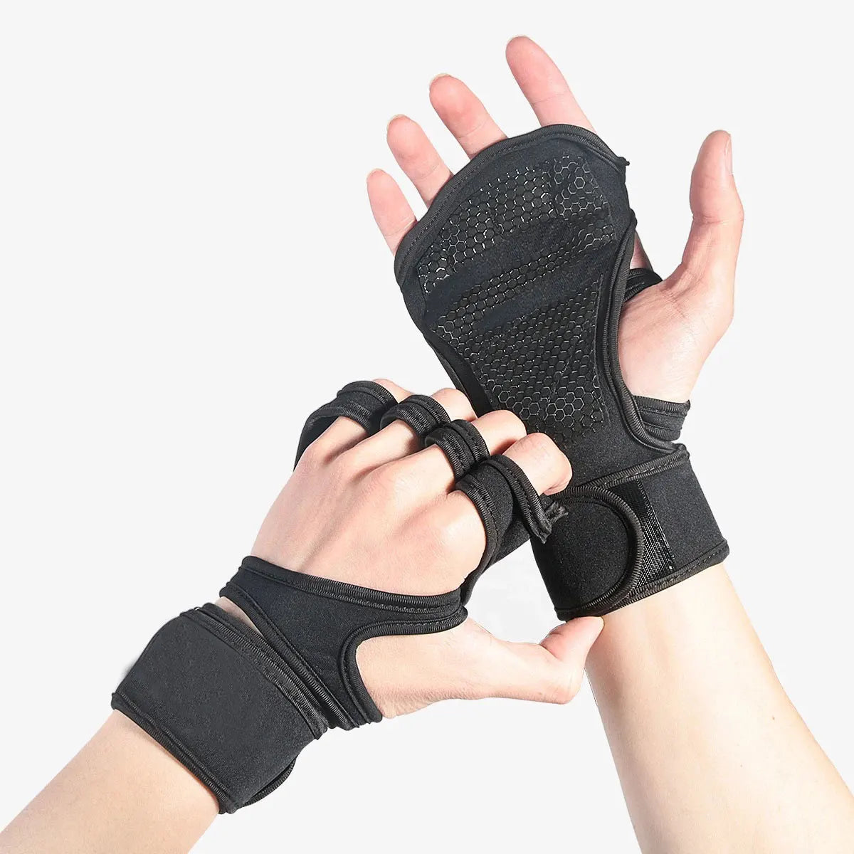 Fitness Gym Gloves, Anti-Slip Weightlifting Palm Protective Gloves - 1 Pair