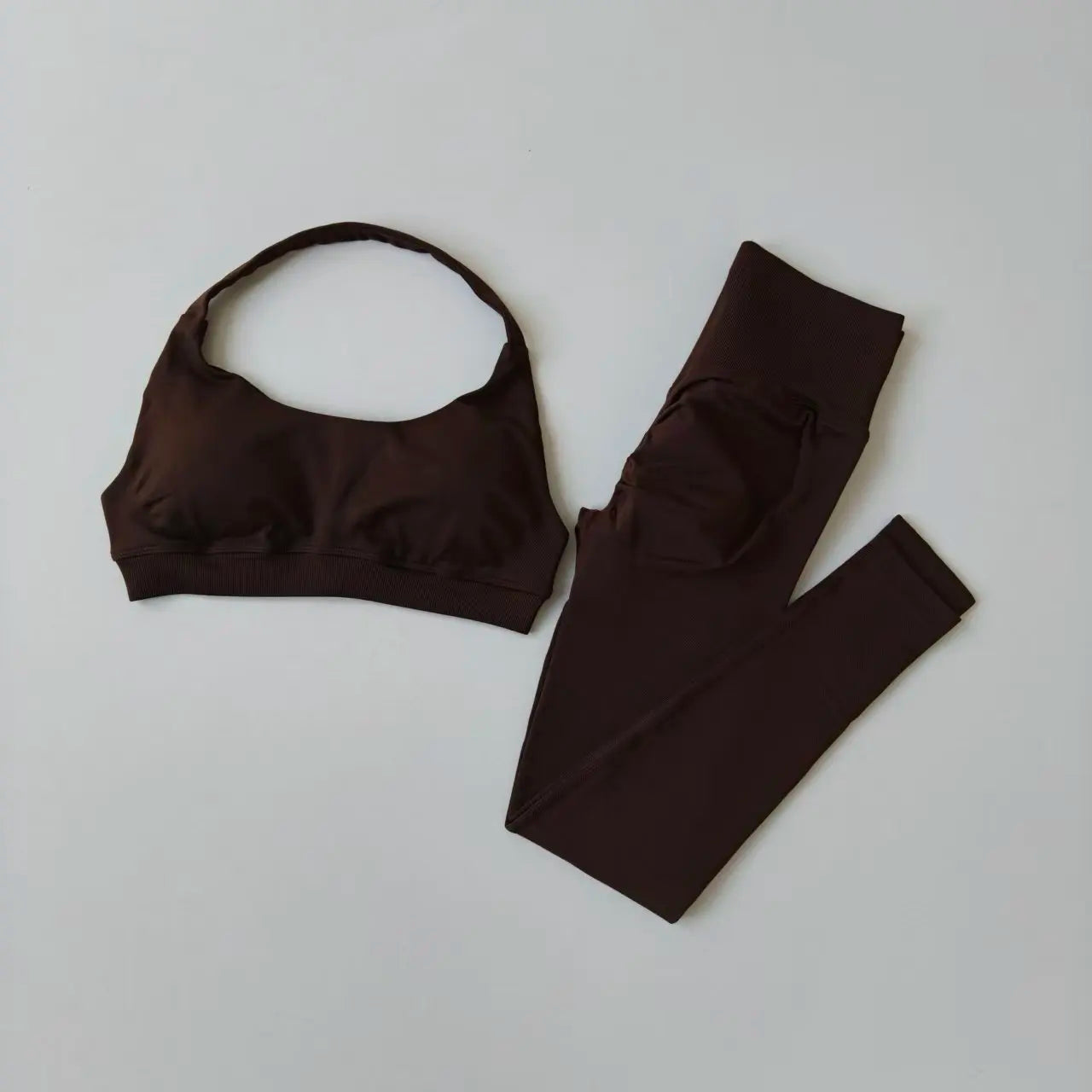 Seamless Women's Yoga/Pilates Set with Back Sports Bra and High Waisted Leggings