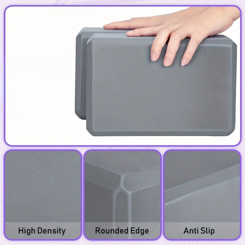 High-Density Yoga Block Slip Resistant Foam Brick for Pilates & Deep Stretches