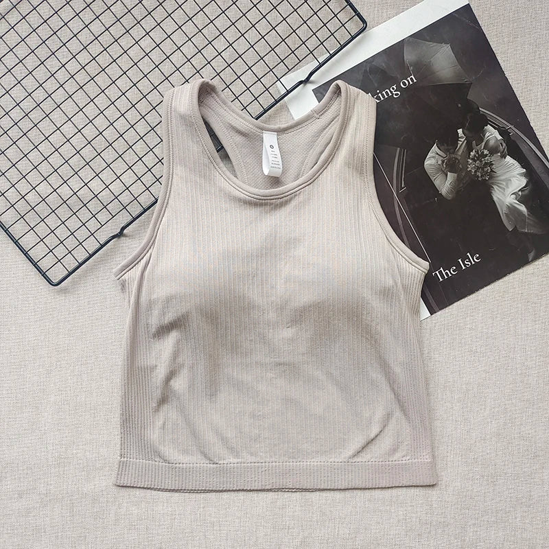 Sleeveless Sports Tank Top for Yoga, Pilates, or Weight Training