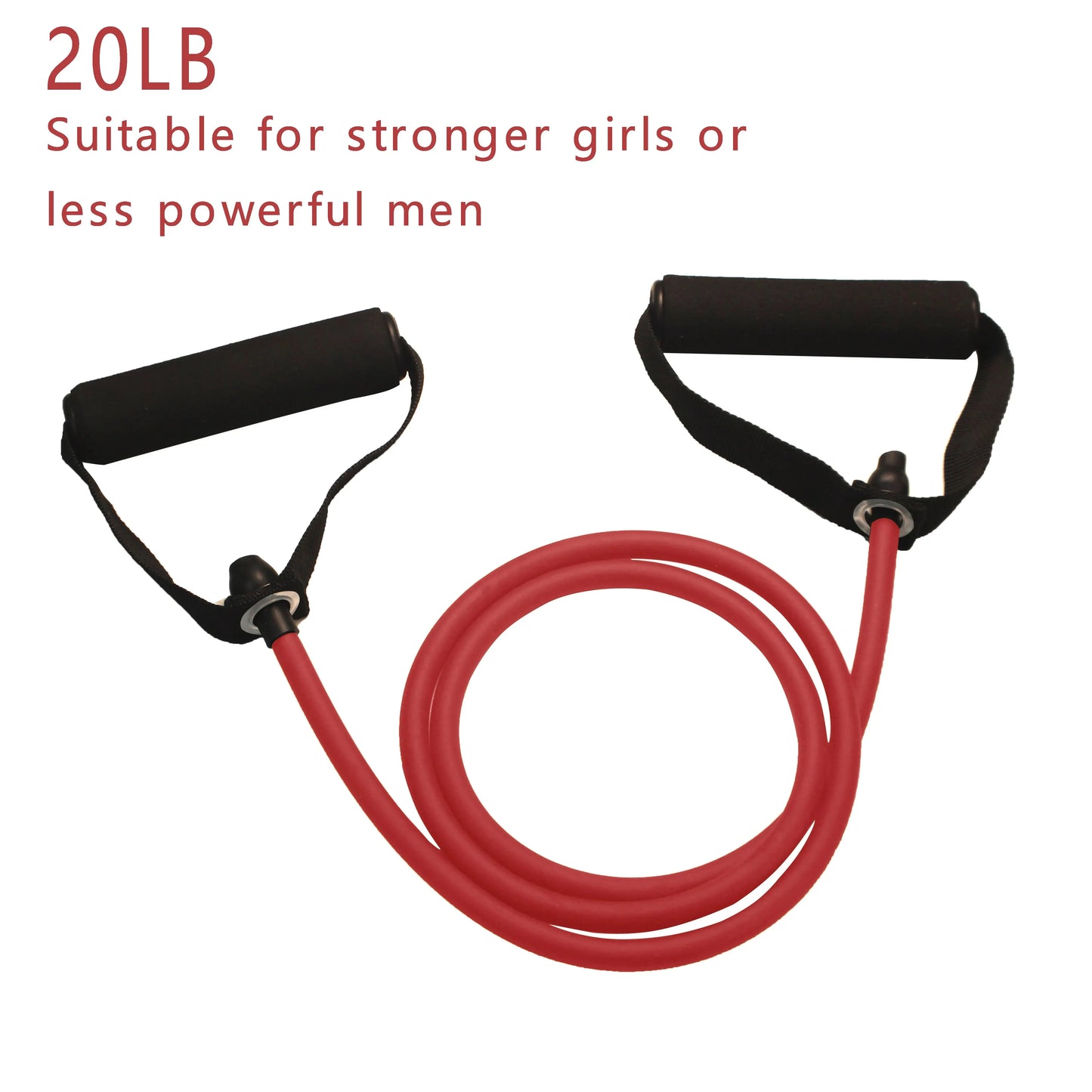Various Weighted Resistance Bands with Handles for Home Gym or Strength Training - Men/Women