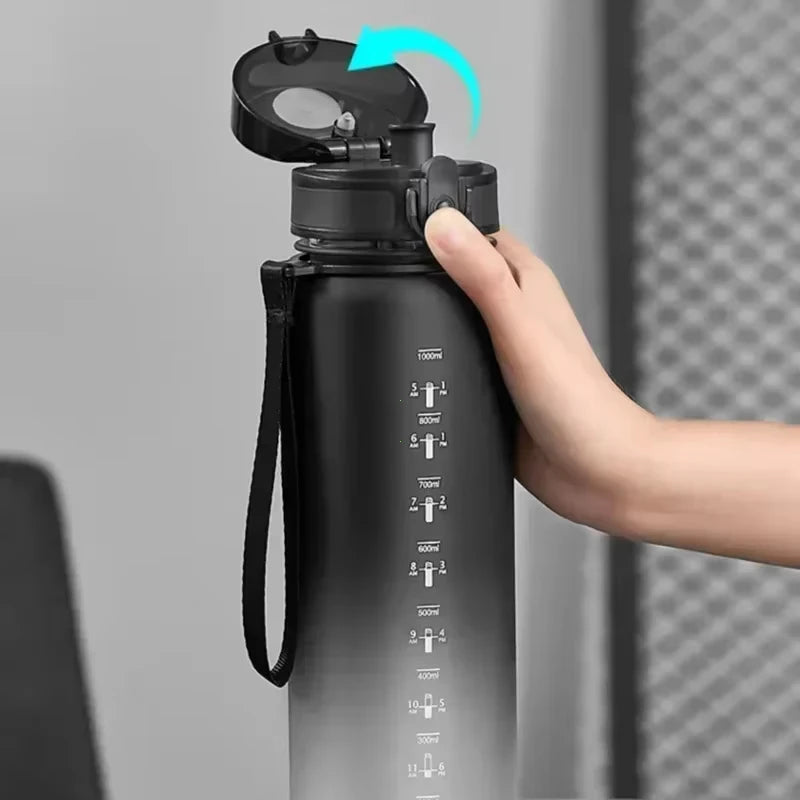 Sports Water Bottle with Large 1 Liter Capacity for Outdoor Travel/Fitness Drinkware