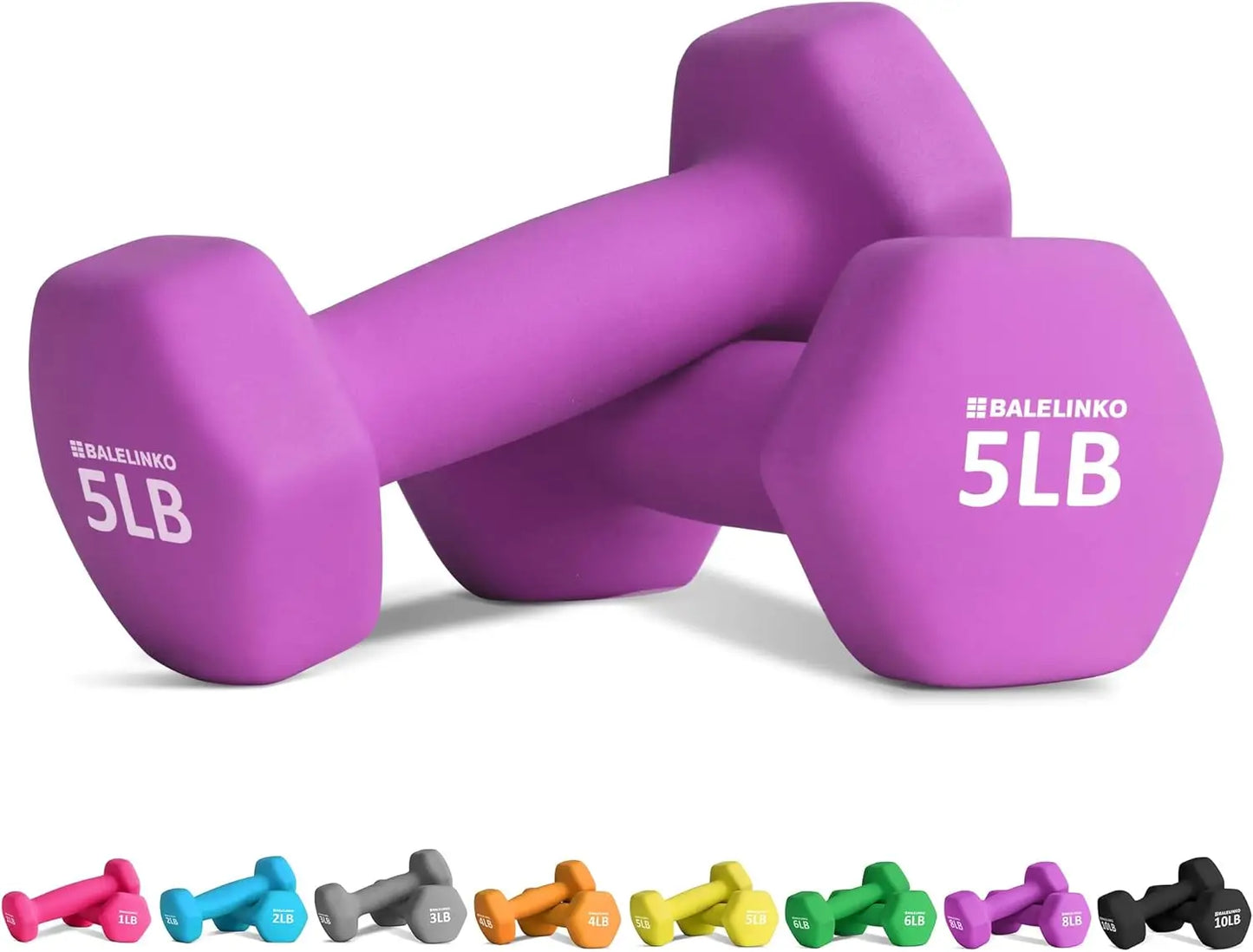 Pair of 5 LB Home Gym Workout Strength Training Dumbbell Weights