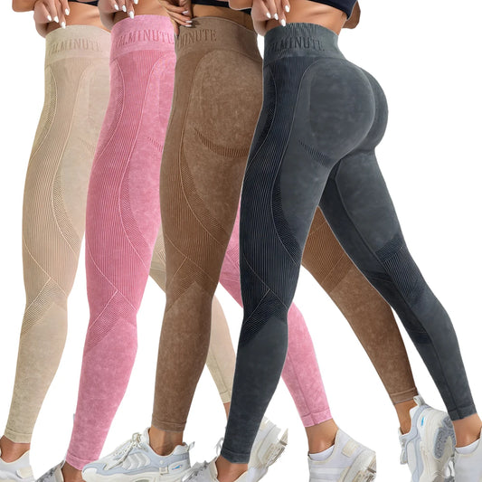 2 Pack Women's High Waisted Breathable Yoga Leggings Sports Pants
