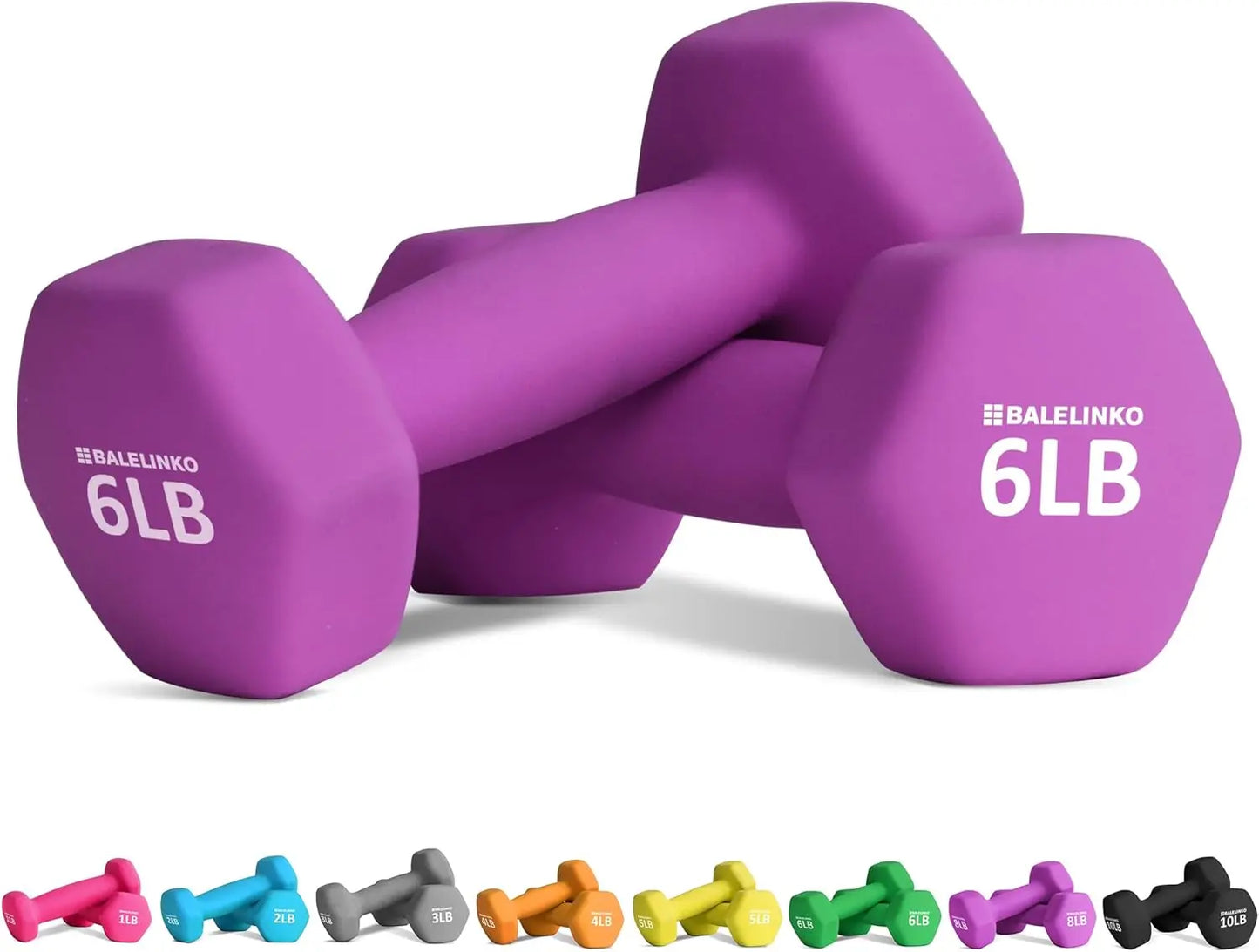 Pair of 6 LB Home Gym Dumbbells Weights Strength Training/Yoga/Pilates