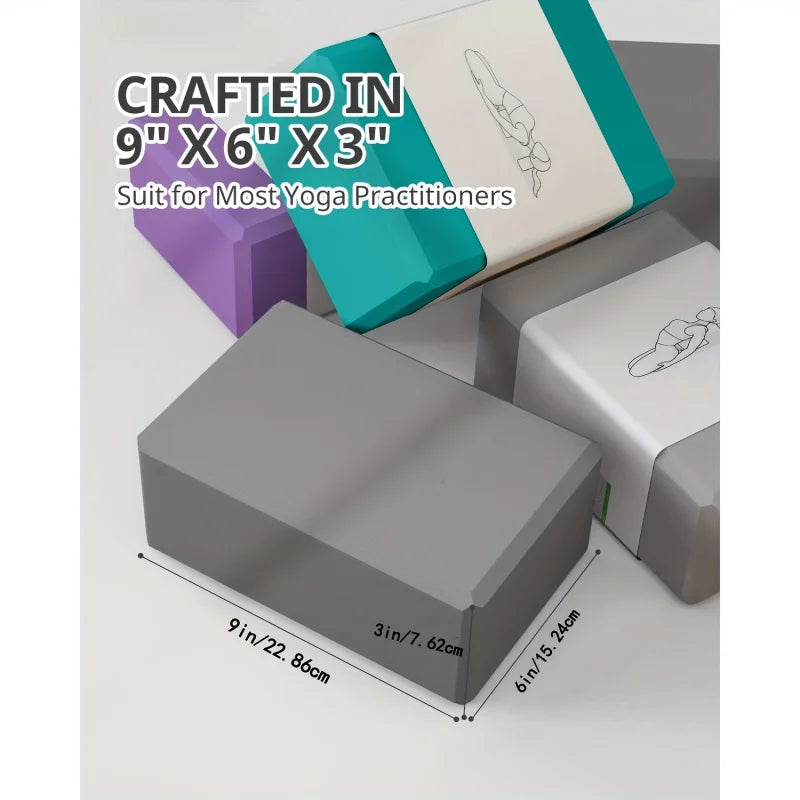 High-Density Yoga Block Slip Resistant Foam Brick for Pilates & Deep Stretches