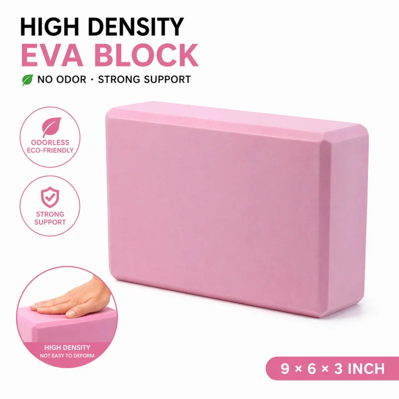 High-Density Yoga Block Slip Resistant Foam Brick for Pilates & Deep Stretches