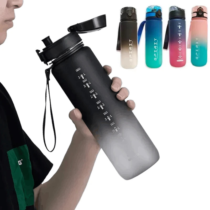 Sports Water Bottle with Large 1 Liter Capacity for Outdoor Travel/Fitness Drinkware