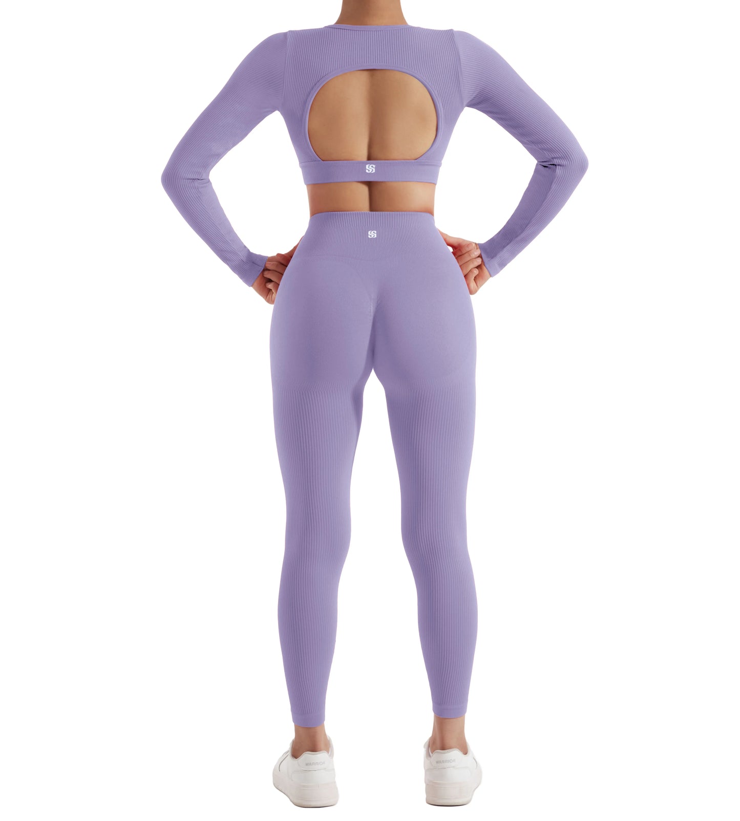 2 Piece Women's Sport Set Yoga Suit Workout Long Sleeve and Legging Set