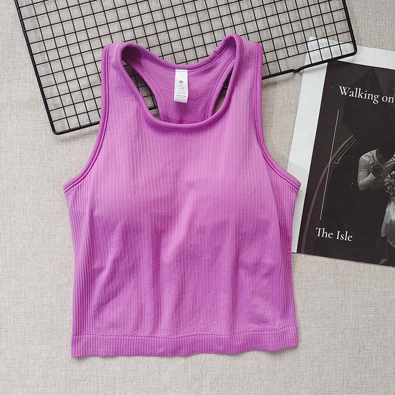 Sleeveless Sports Tank Top for Yoga, Pilates, or Weight Training