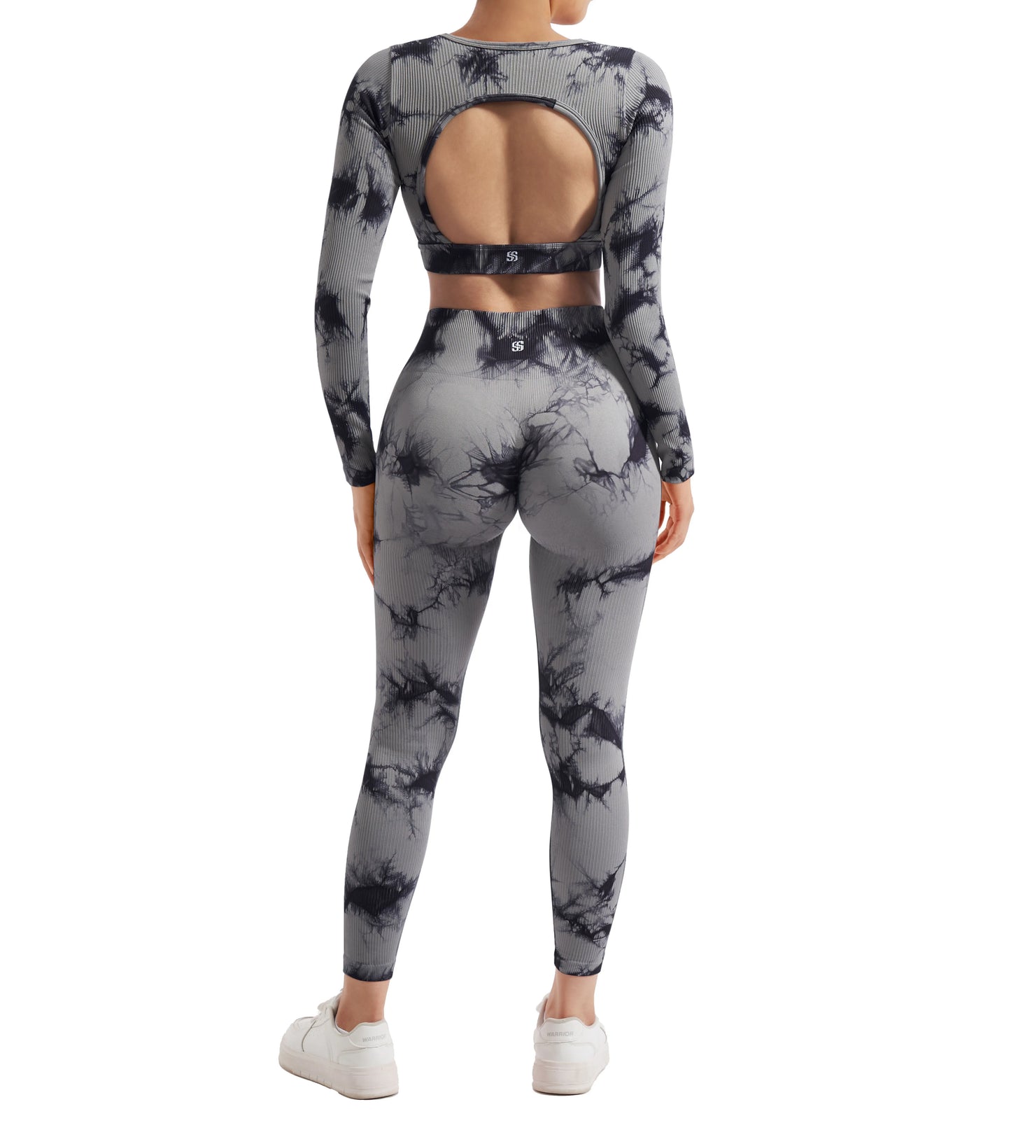 2 Piece Women's Sport Set Yoga Suit Workout Long Sleeve and Legging Set