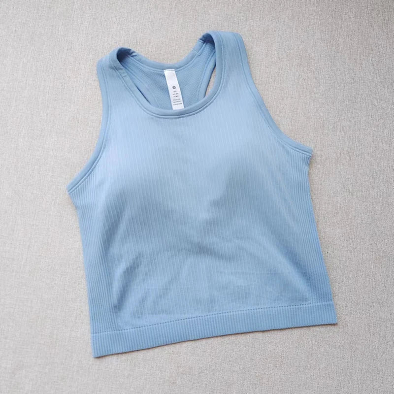 Sleeveless Sports Tank Top for Yoga, Pilates, or Weight Training