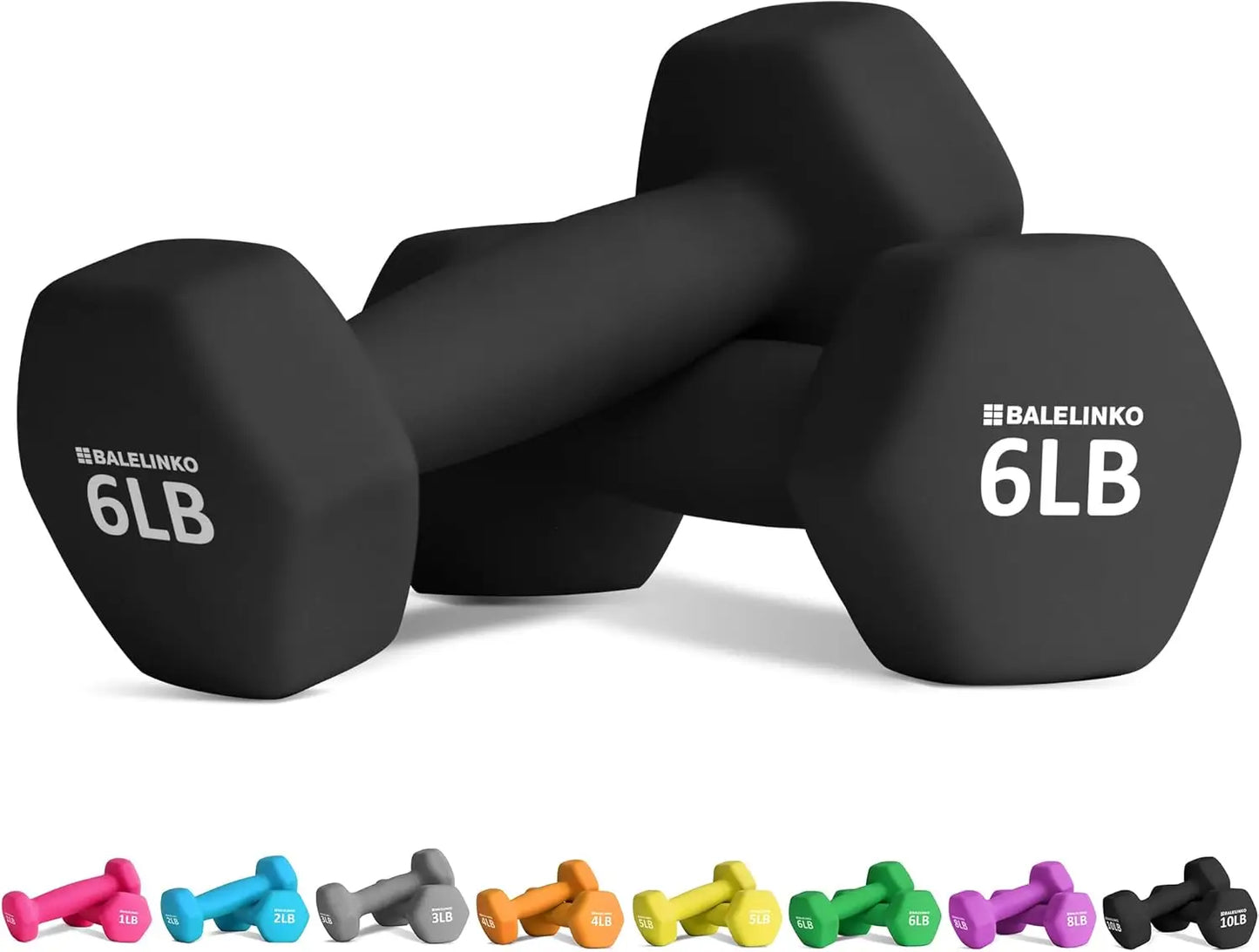 Pair of 6 LB Home Gym Dumbbells Weights Strength Training/Yoga/Pilates