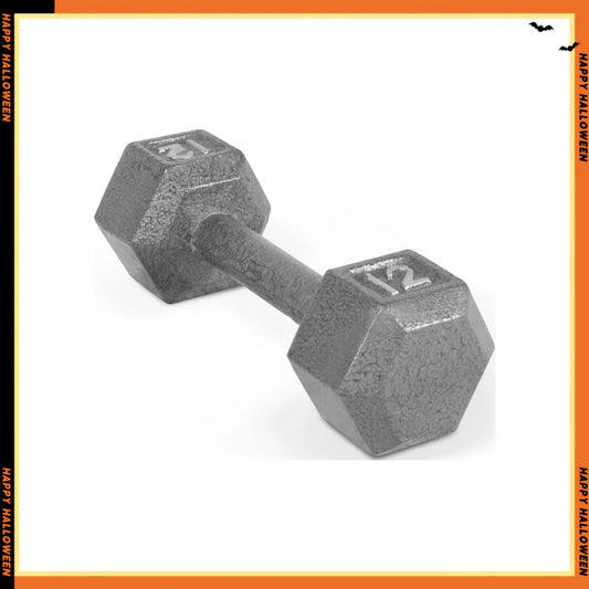 Cast Iron Single Hex 12lb Dumbbell for Home Gym Weight Lifting
