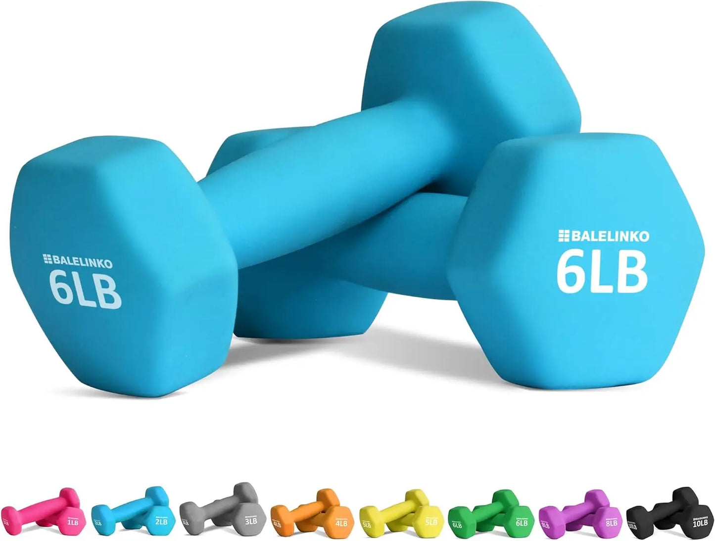 Pair of 6 LB Home Gym Dumbbells Weights Strength Training/Yoga/Pilates