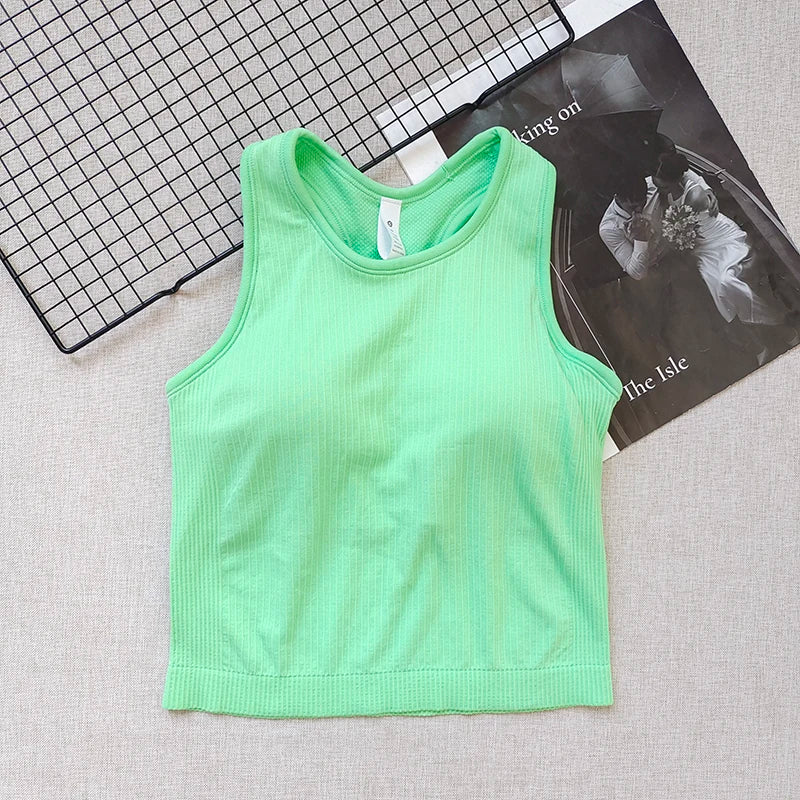 Sleeveless Sports Tank Top for Yoga, Pilates, or Weight Training