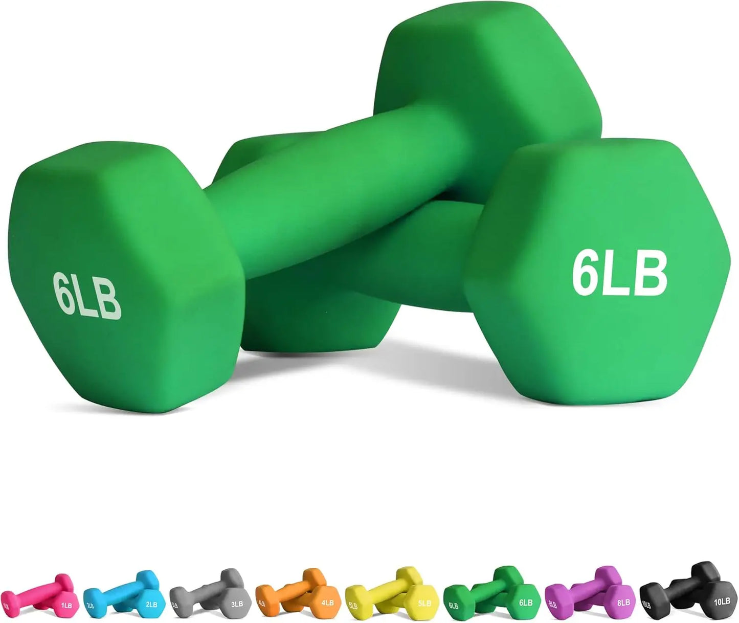 Pair of 6 LB Home Gym Dumbbells Weights Strength Training/Yoga/Pilates