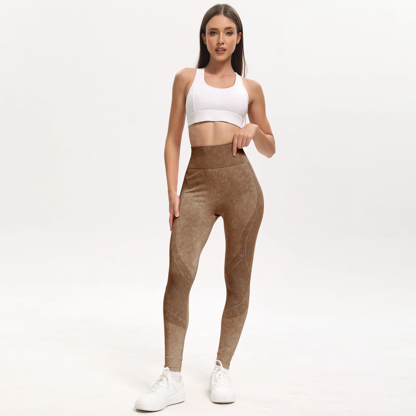 2 Pack Women's High Waisted Breathable Yoga Leggings Sports Pants
