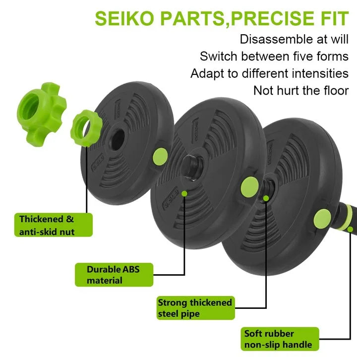 Set of Adjustable Dumbbells to Kettlebell Conversion, 4 in 1 set for Home Gym, Weight Lifting, or Strength Training