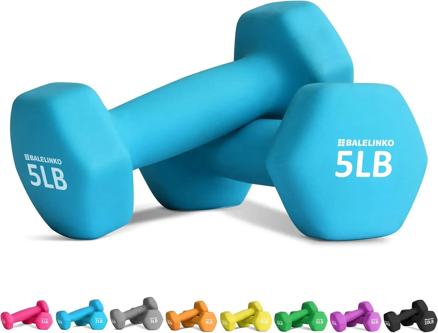 Pair of 5 LB Home Gym Workout Strength Training Dumbbell Weights