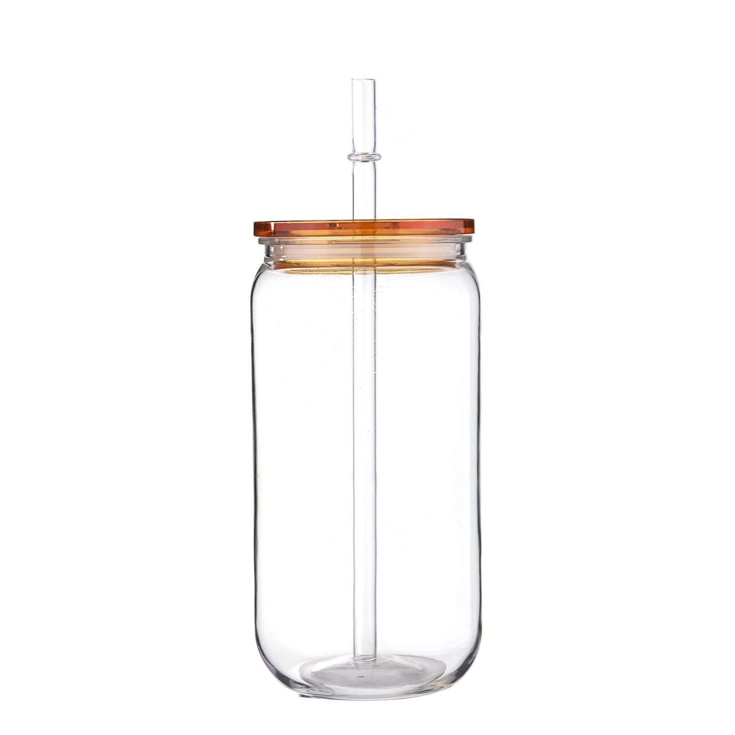 Clear 16 OZ Plastic Cup/Straw With Colored Lid